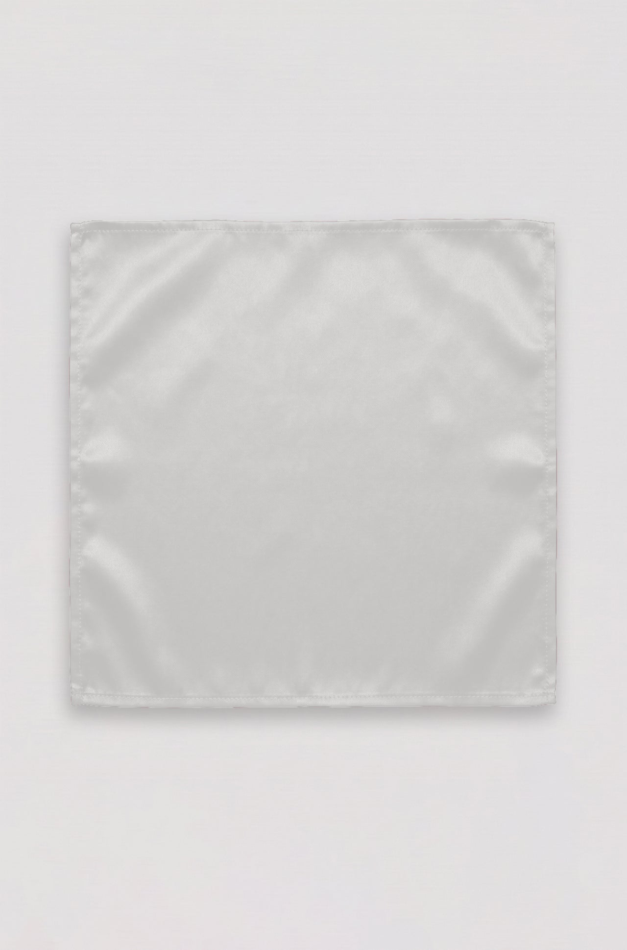 Silver Pure Silk Pocket Square