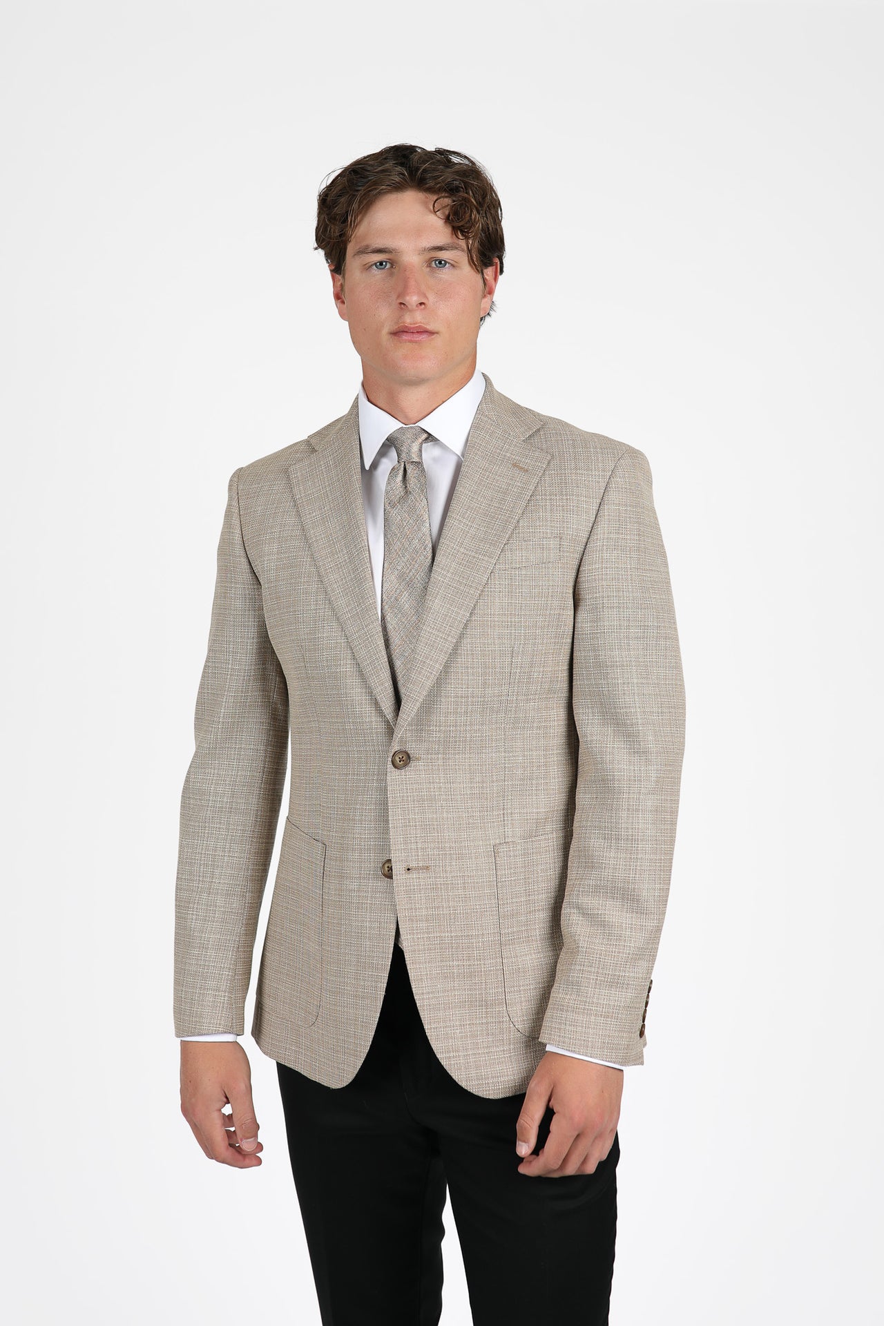 Sand Brinsley Basket Weave Sport Jacket