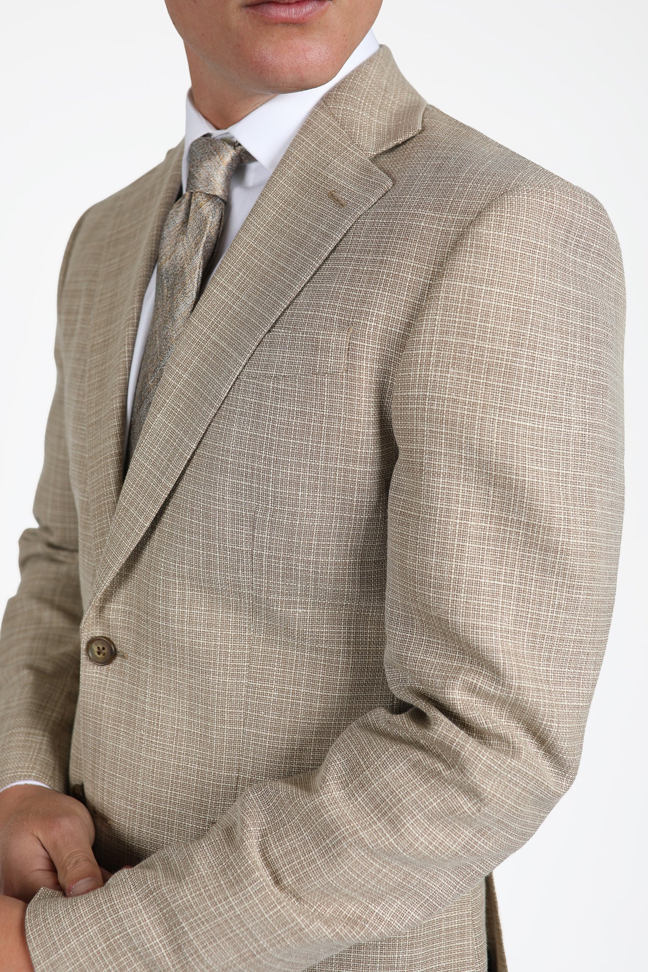 Sand Brinsley Basket Weave Sport Jacket