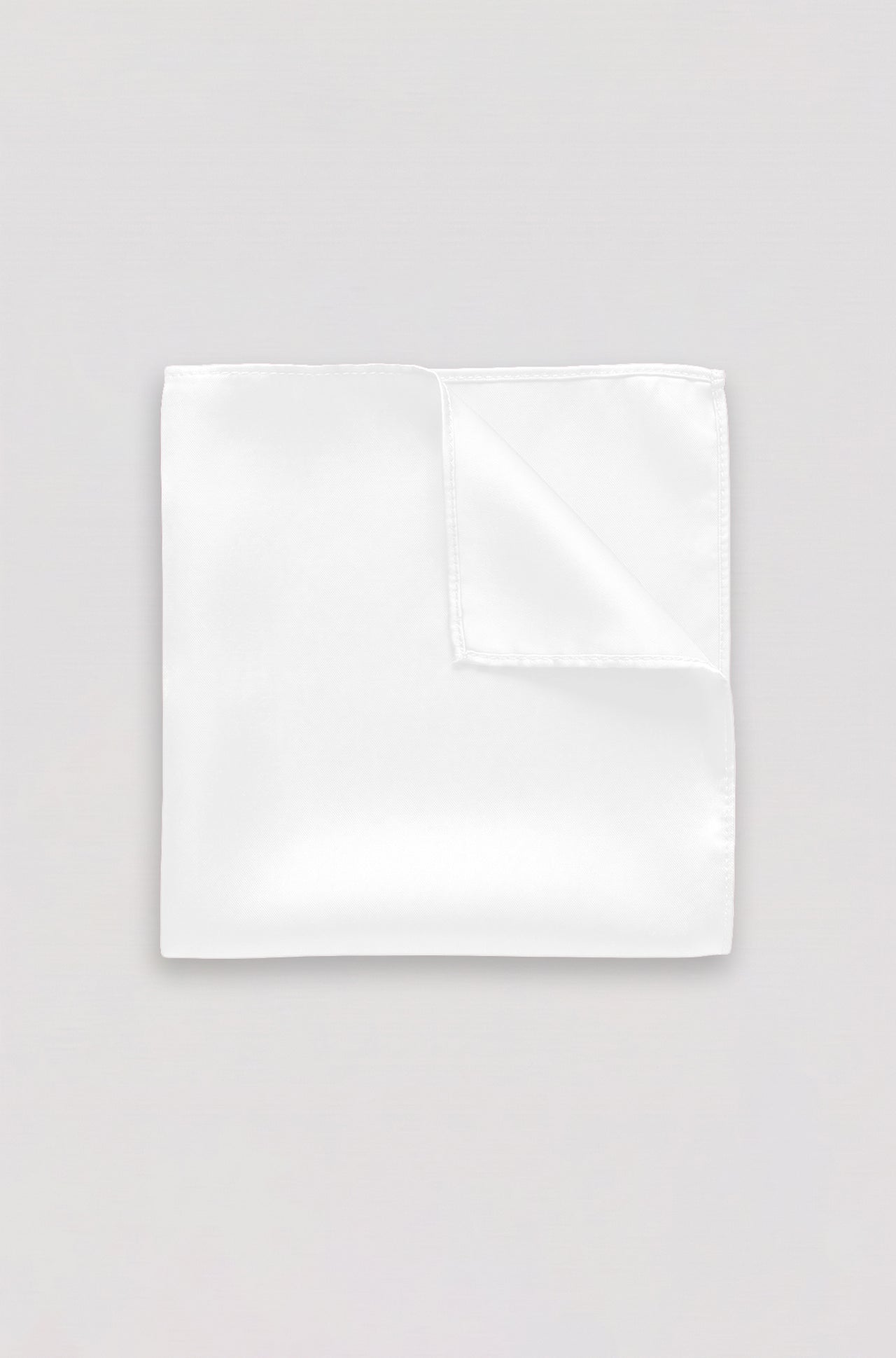 White Pure Silk Pocket Square