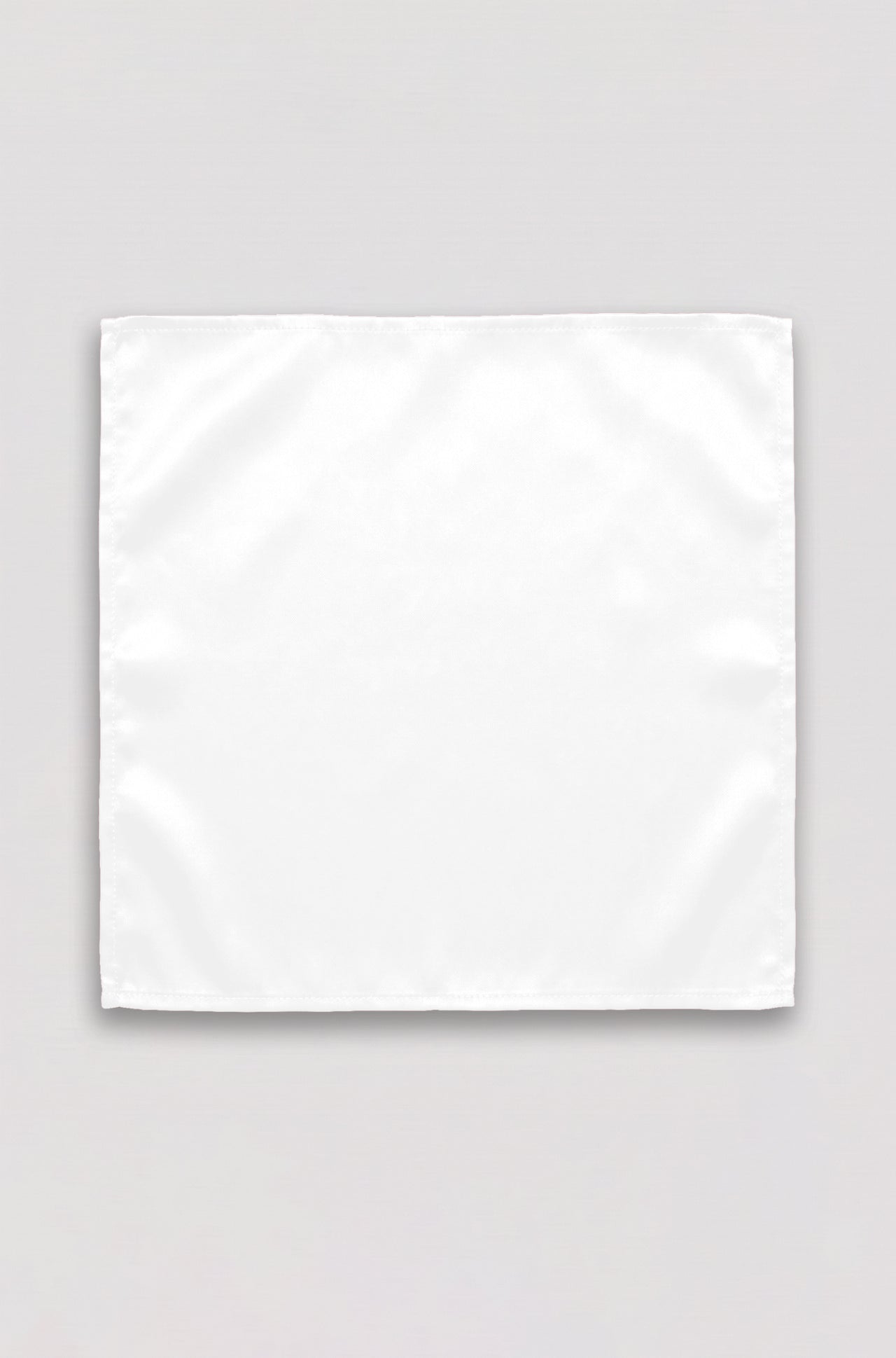White Pure Silk Pocket Square