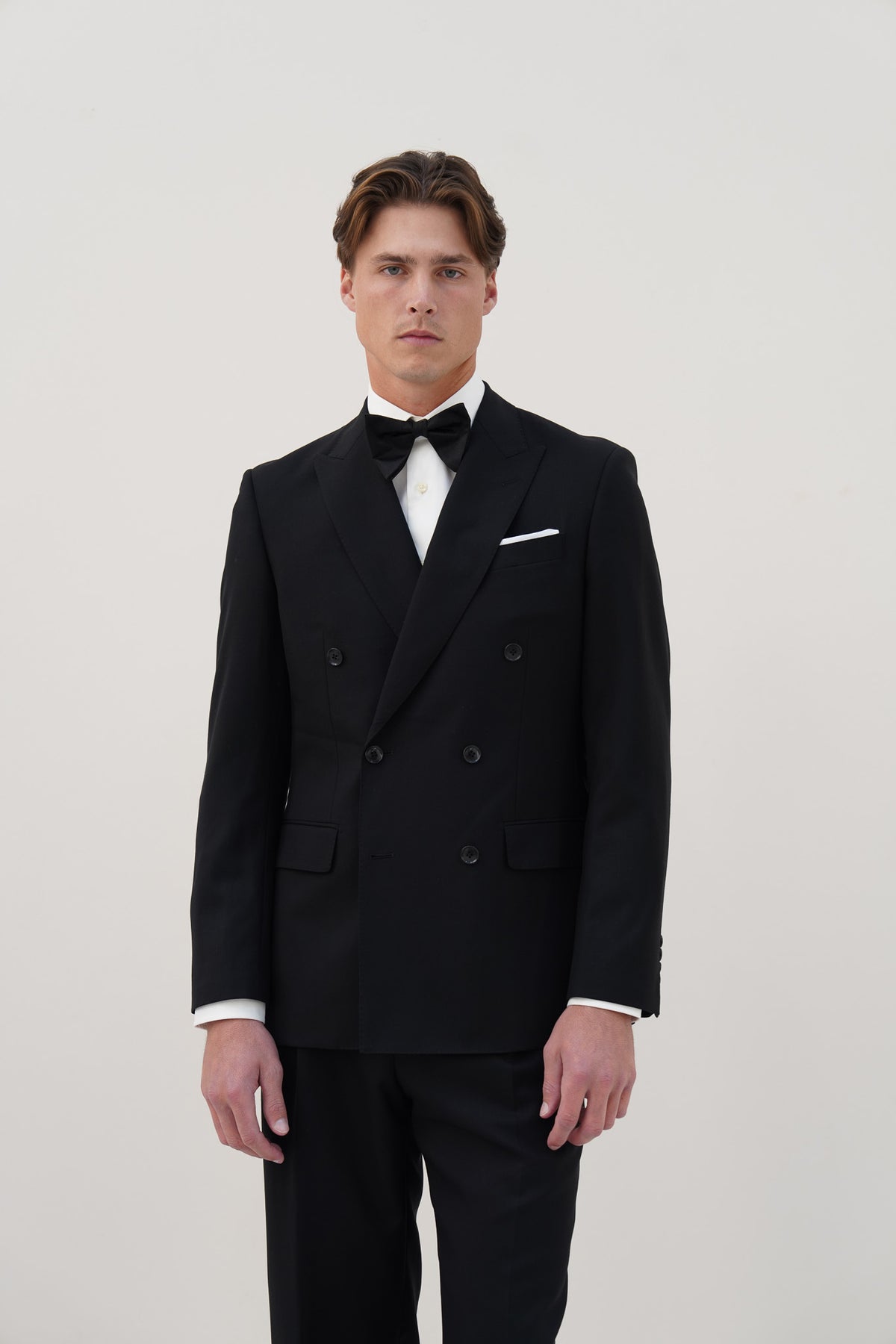 Pure Silk Floppy Bow Tie – Black
