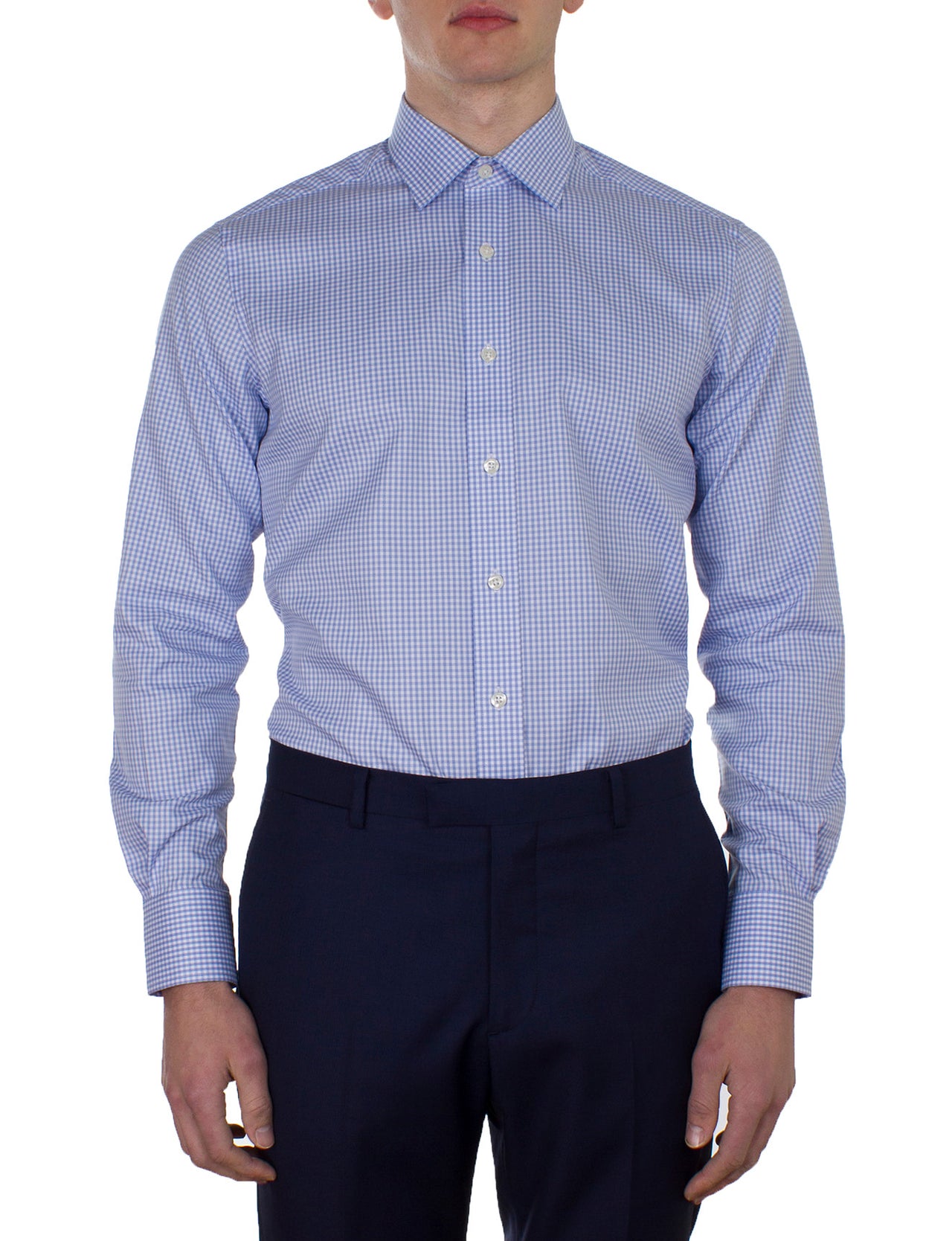 Blue Check Shirt (Contemporary Fit)