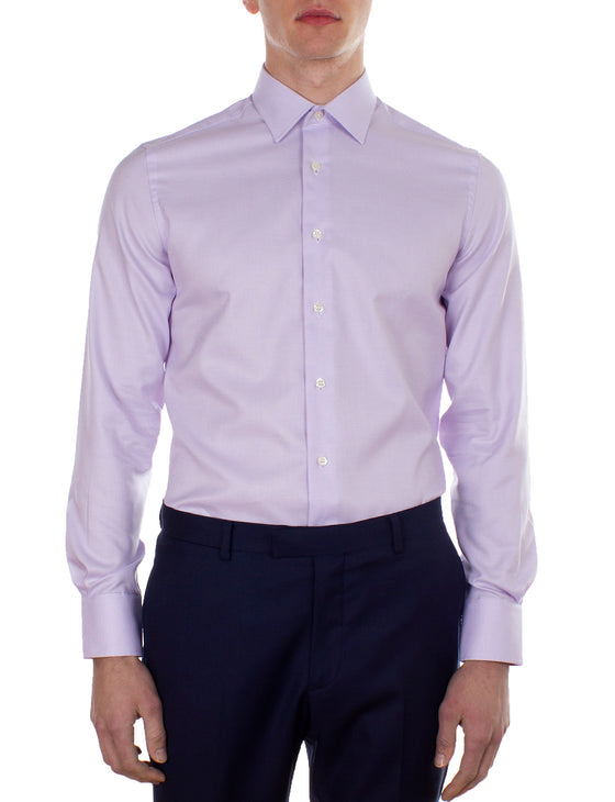 Lilac Micro Check Business Shirt (Contemporary Fit)