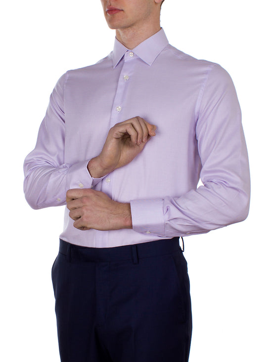 Lilac Micro Check Business Shirt (Contemporary Fit)