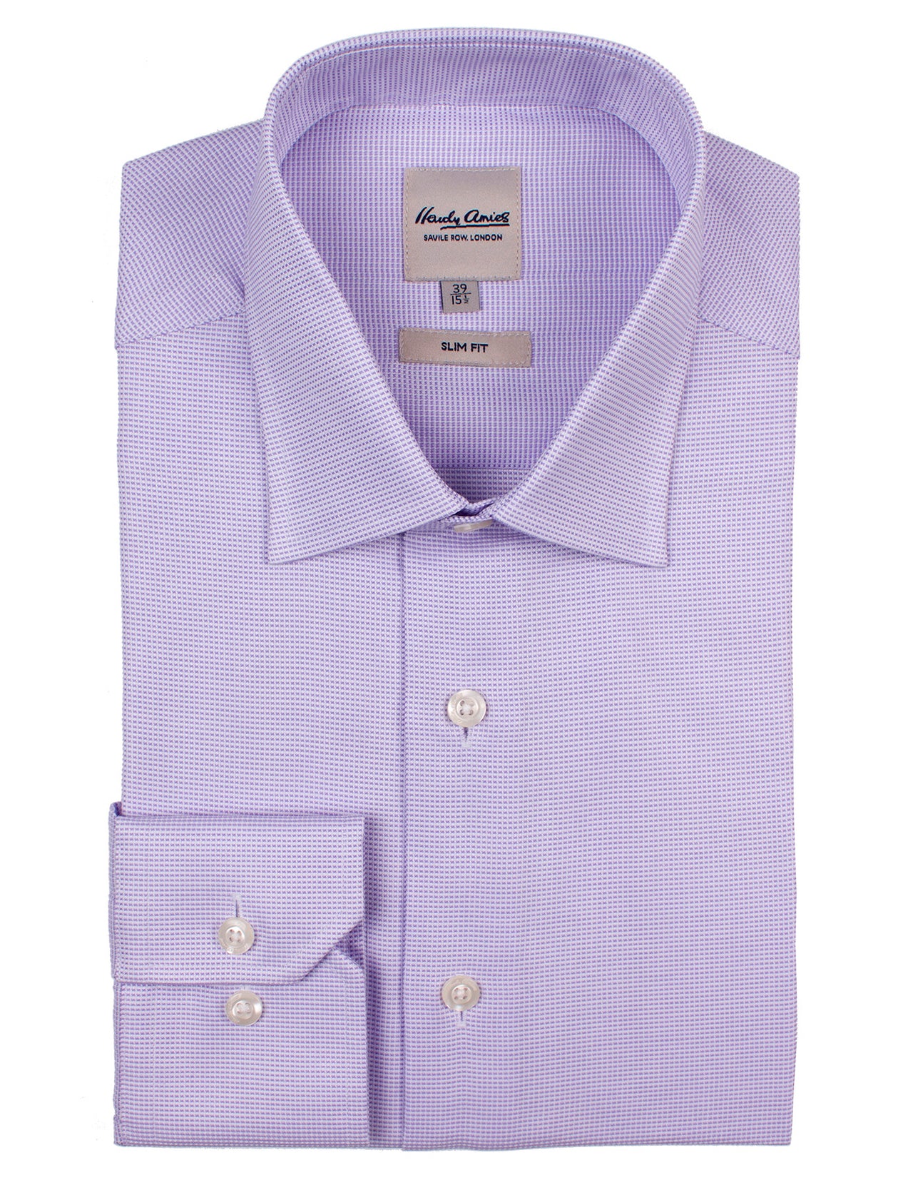 Lilac Micro Check Business Shirt (Contemporary Fit)