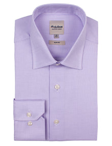  Lilac Micro Check Business Shirt (Contemporary Fit)