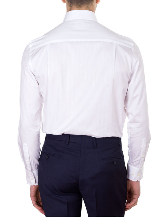 White Stripe Business Shirt (Contemporary Fit)