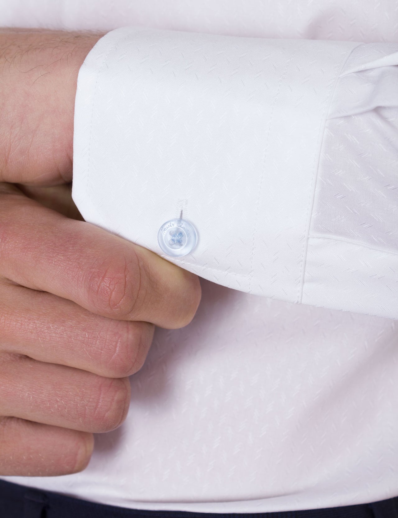 White Dobby Business Shirt (Slim Fit)