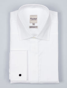  White Satin Stripe Dinner Shirt (Contemporary Fit)