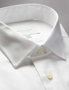 White Herringbone Business Shirt (Slim Fit)