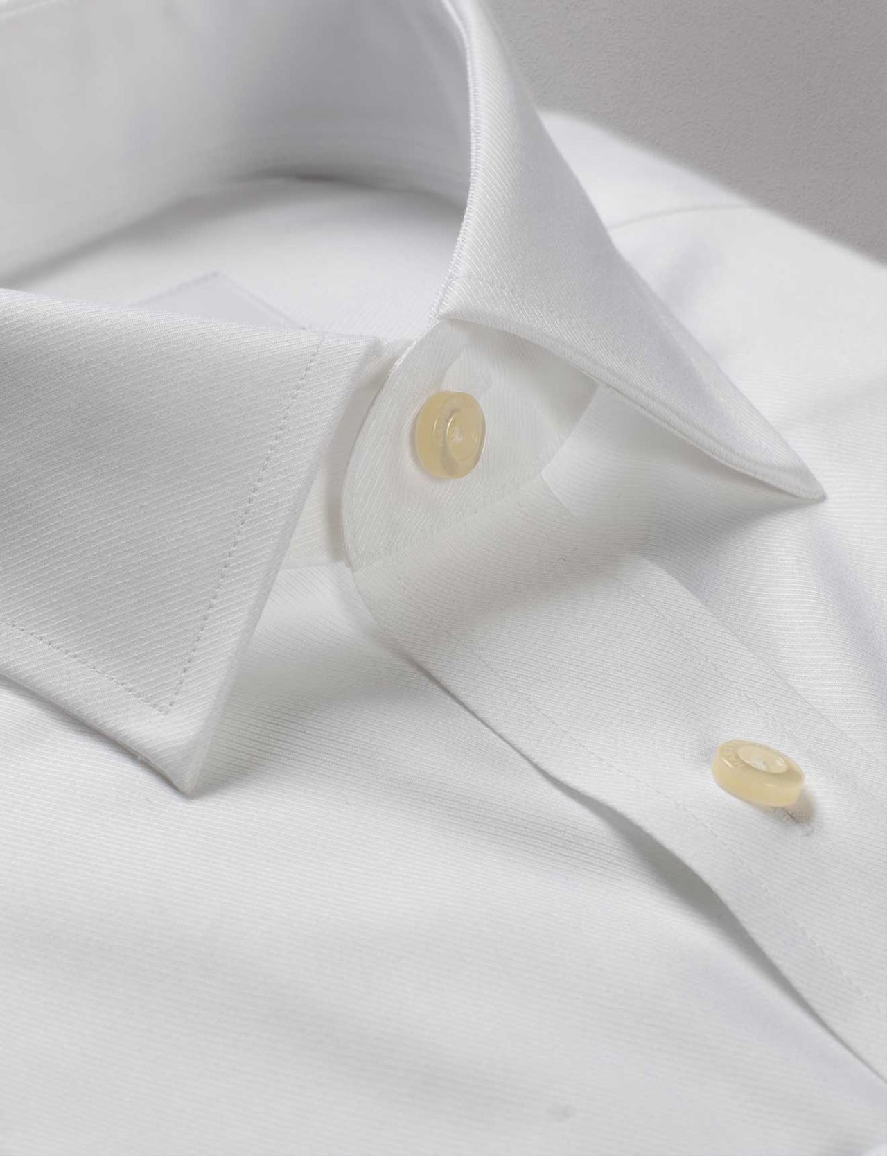 White Micro Twill Shirt (Contemporary Fit)