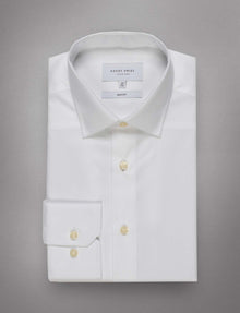  White Micro Twill Shirt (Slim Fit)