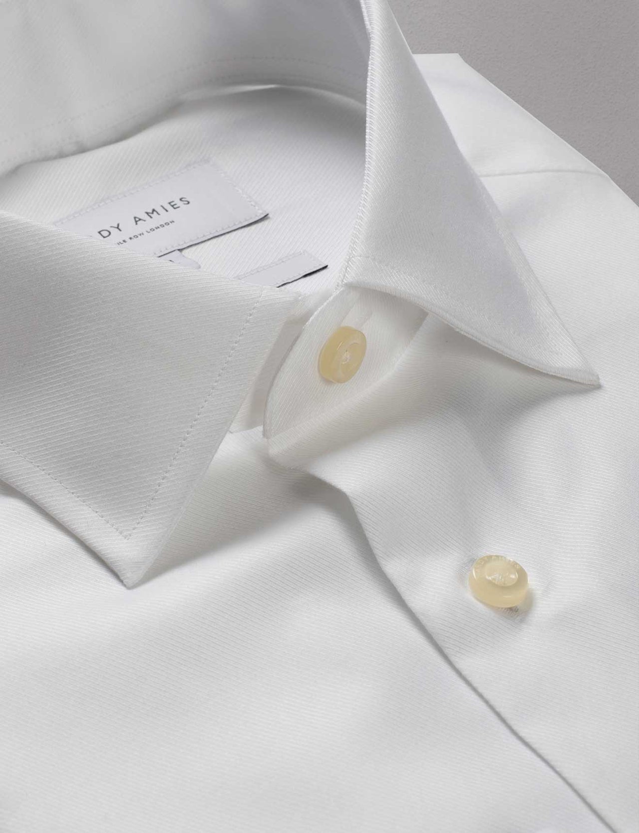 White Micro Twill Shirt (Slim Fit)