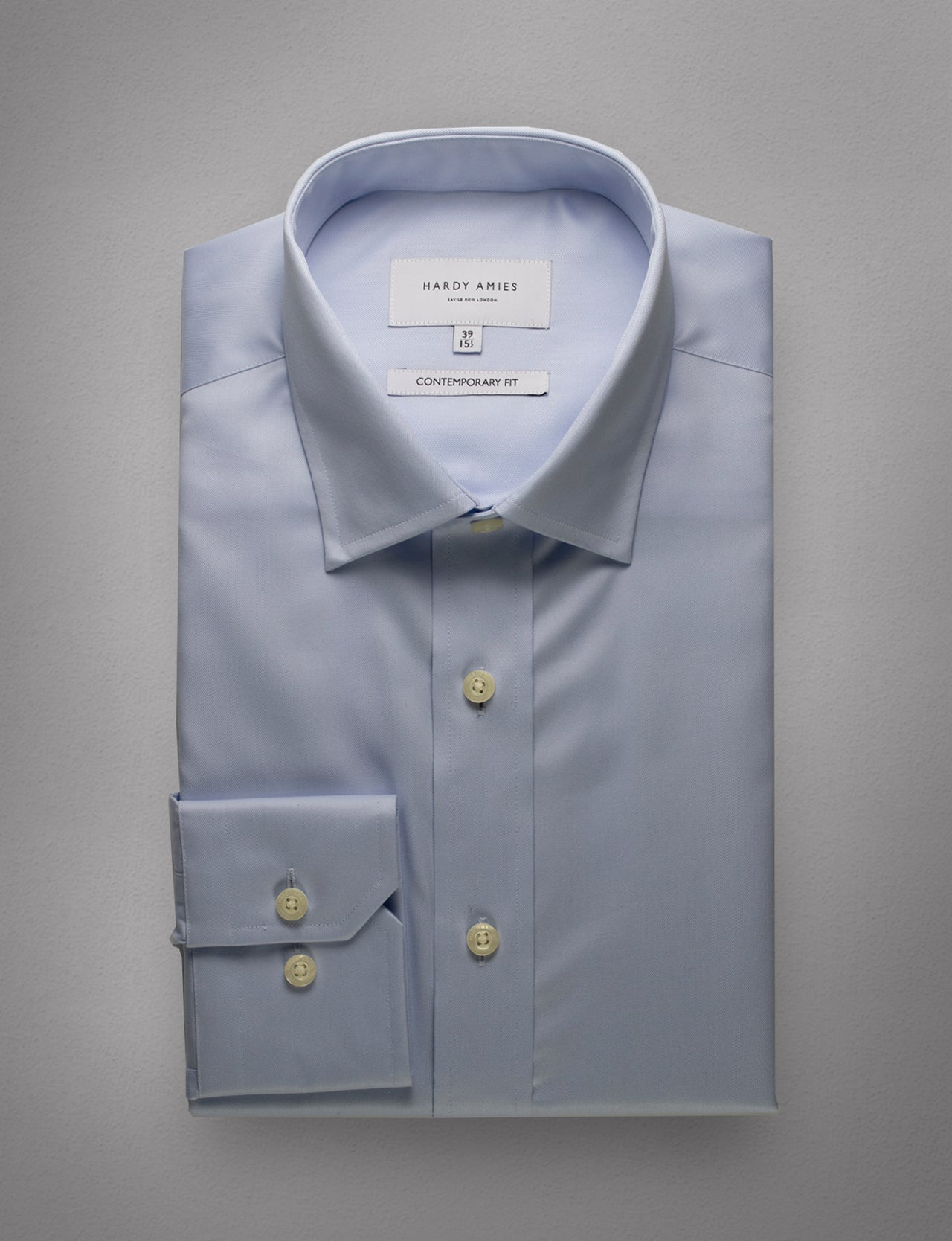 Blue Micro Twill Shirt (Contemporary Fit)