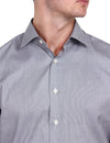 Grey Feather Stripe Shirt (Slim Fit)