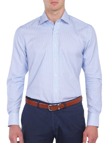  Blue Mini Check Shirt (Contemporary Fit)