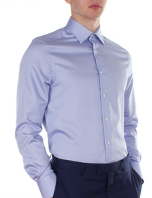  White Micro Spot Shirt (Contemporary Fit)