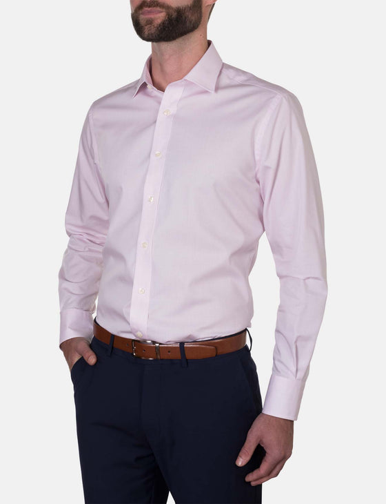 Pink Fine Check Shirt (Contemporary Fit)
