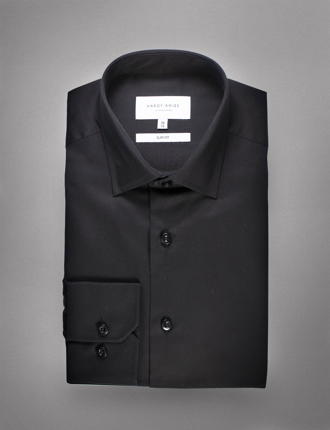 Plain Black Shirt (Slim Fit)