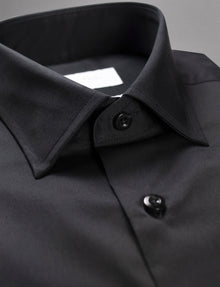  Plain Black Shirt (Slim Fit)