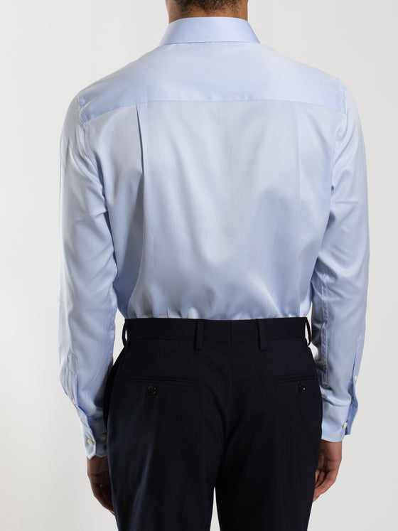 Light Blue Textured Shirt (Contemporary Fit)