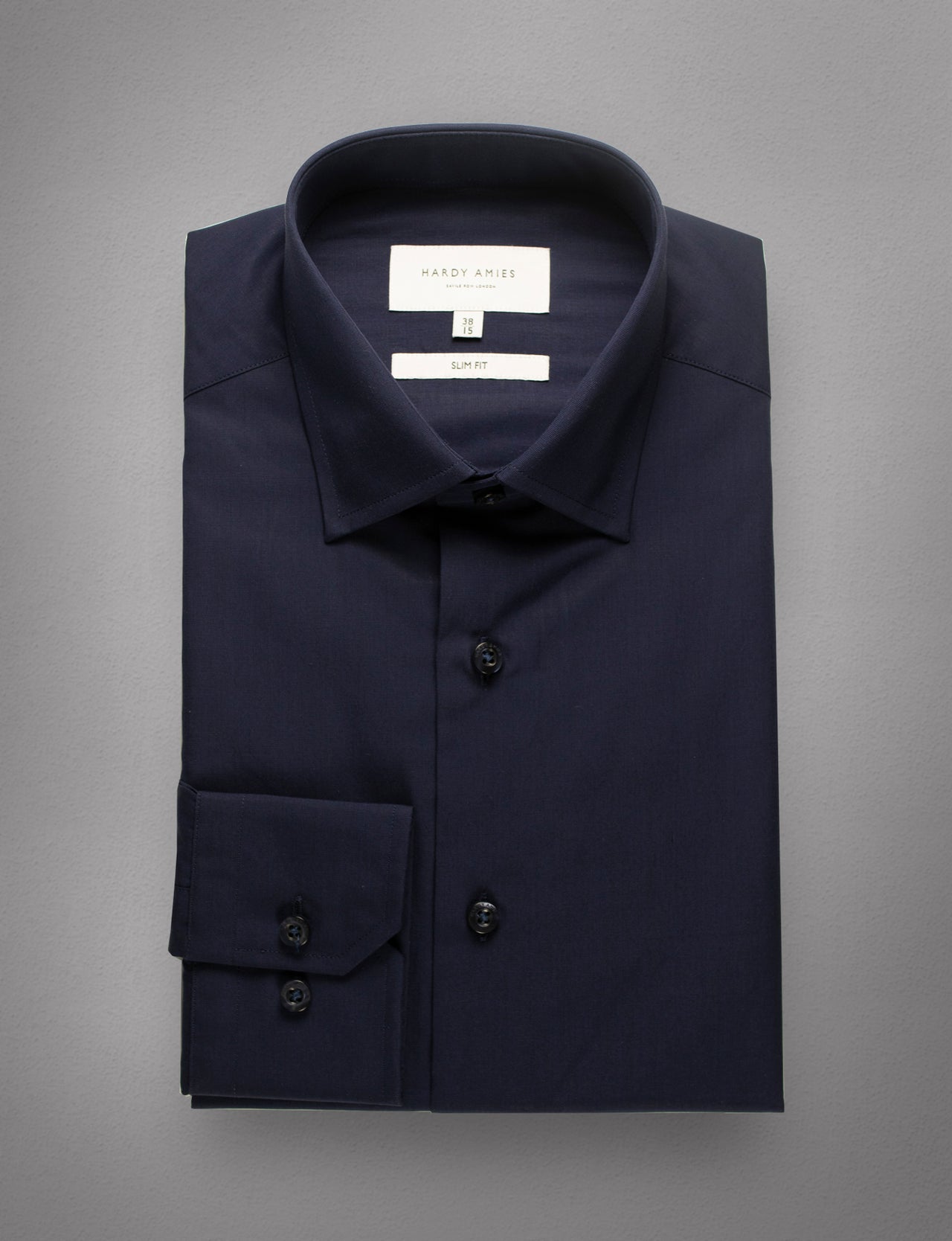 Plain Navy Shirt (Slim Fit)