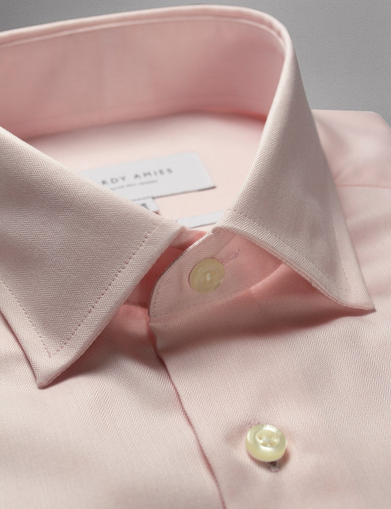 Pink Mini Herringbone Shirt (Slim Fit)