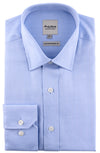 Blue Herringbone Business Shirt (Contemporary Fit)