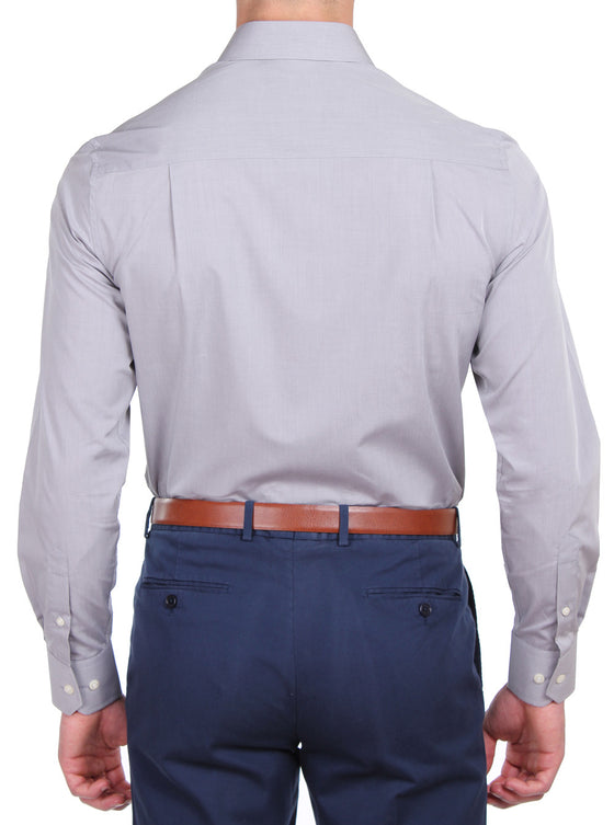 Grey Malange Business Shirt (Slim Fit)
