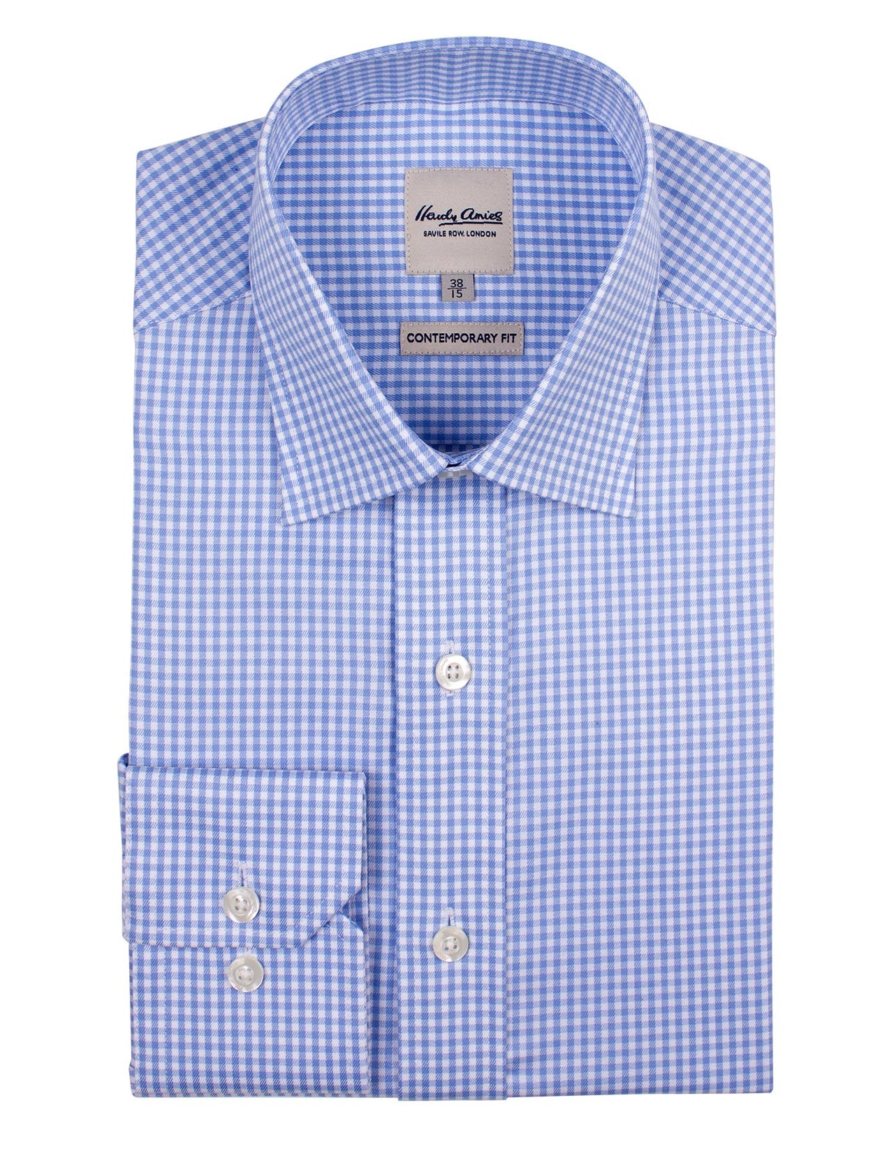 Blue Check Shirt (Contemporary Fit)