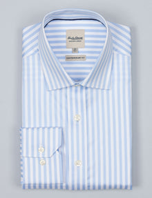  Pale Blue Stripe Shirt (Contemporary Fit)