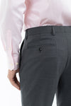 Grey Mini Check Suit Trouser