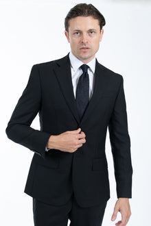  Black Box Weave Suit Jacket