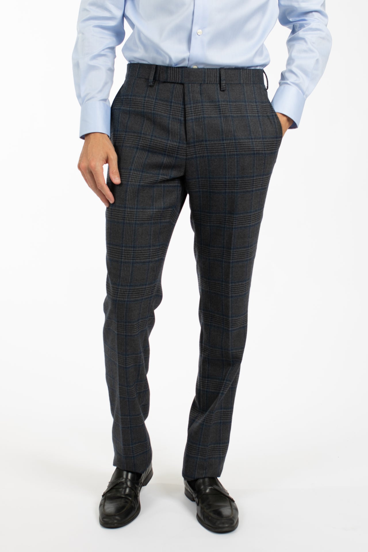 Charcoal Check Suit Trouser