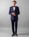 Navy Pinstripe Suit Trousers