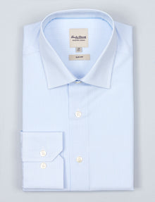  Fine Blue Stripe Business Shirt (Slim Fit)